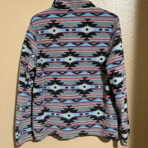 Aztec Pattern Quarter-Zip Pullover - Picture 2 of 3